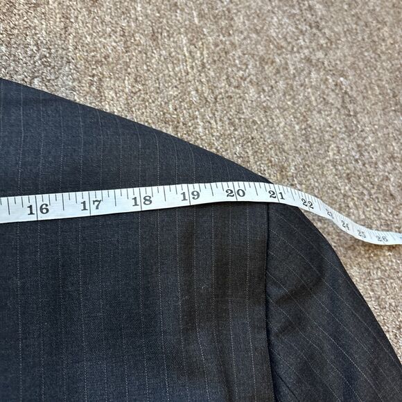 Polo Ralph Lauren Jacket Only Suit Gry Stripe 2 Button Wool 46L - Small cut top - Picture 5 of 13